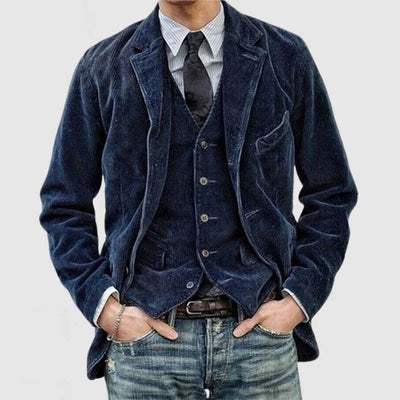 Mänty | Miesten vintage-corduroytakki ja liivi