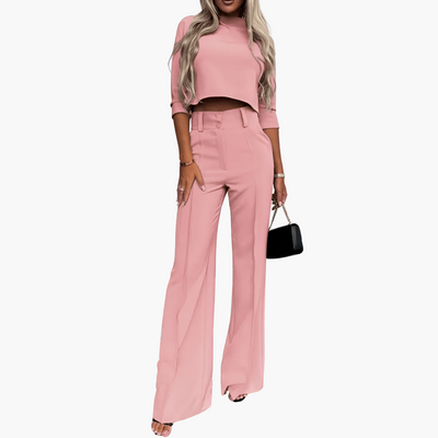 Emmi | Naisten tyylikäs crop top -setti