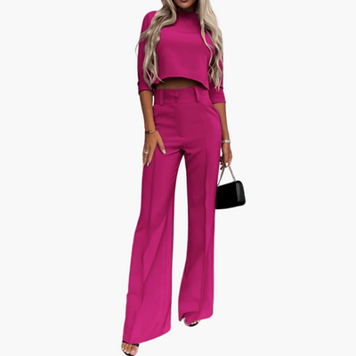 Emmi | Naisten tyylikäs crop top -setti