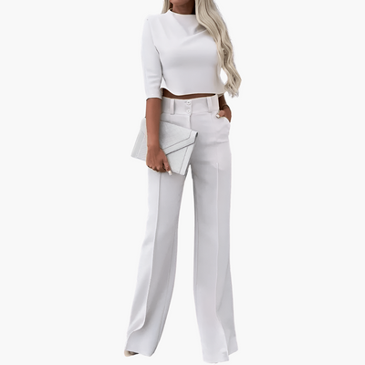 Emmi | Naisten tyylikäs crop top -setti